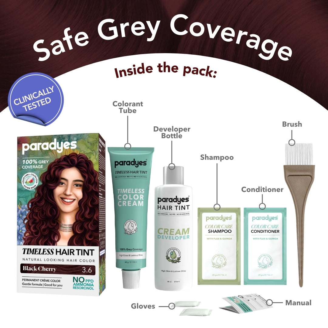 Paradyes Timeless Hair Tint Hair Color - Free of PPD, Ammonia & Resorcinol