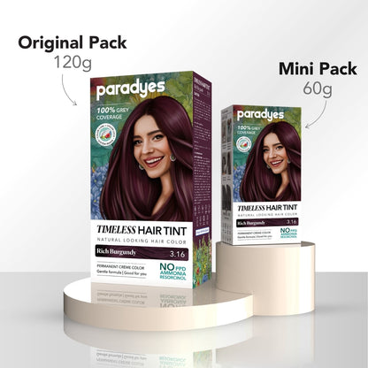 Paradyes Timeless Hair Tint Hair Color - Free of PPD, Ammonia & Resorcinol