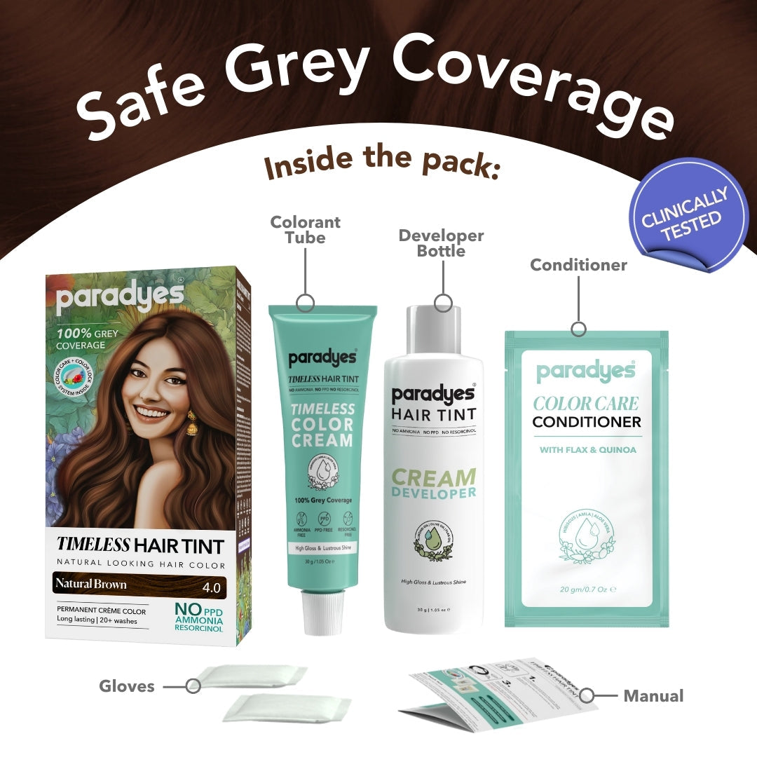 Paradyes Timeless Hair Tint Hair Color - Free of PPD, Ammonia & Resorcinol