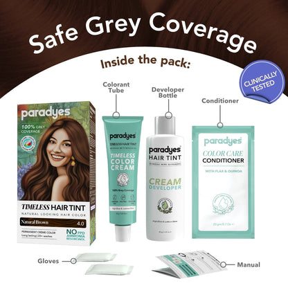 Paradyes Timeless Hair Tint Hair Color - Free of PPD, Ammonia & Resorcinol