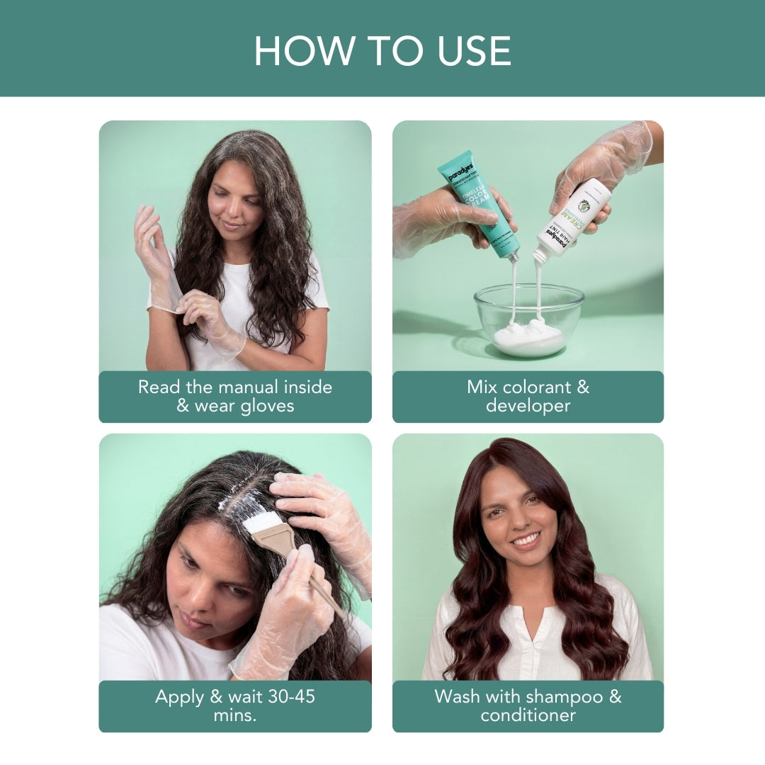 Paradyes Timeless Hair Tint Hair Color - Free of PPD, Ammonia & Resorcinol